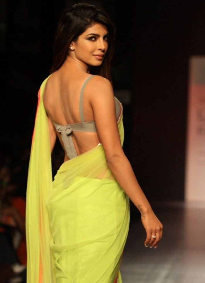 Priyanka Chopra Wore Backless SARI