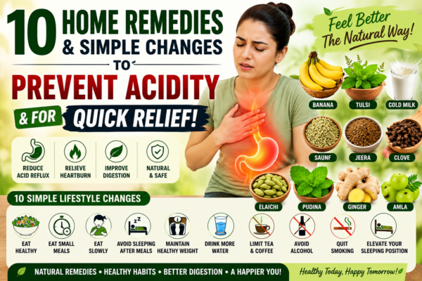 10 Home Remedies and Simple Lifestyle Changes to Prevent Acidity & Get Quick Relief