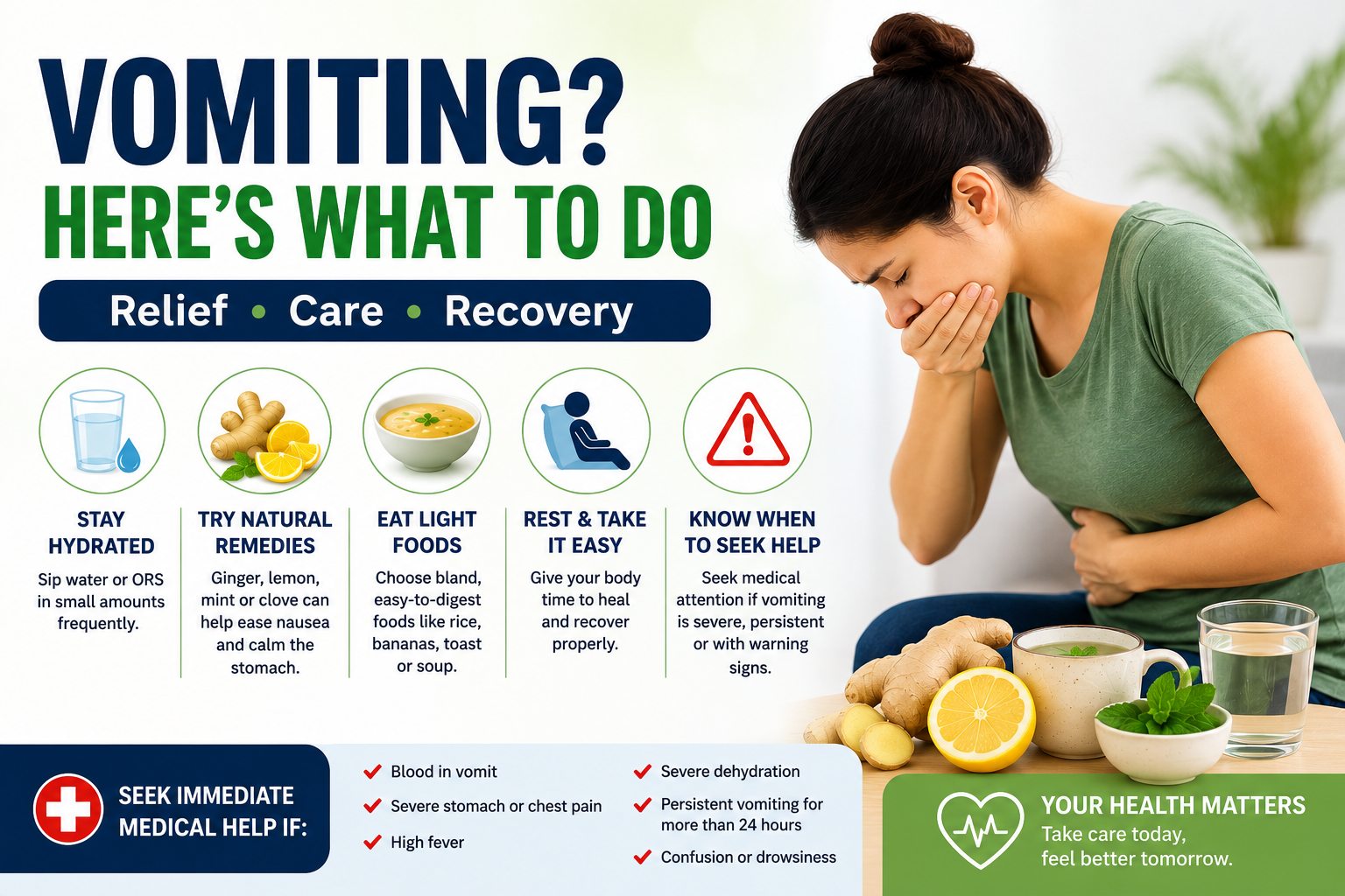 What to Do If You Are Having Vomiting | Causes, Home Remedies & Treatment