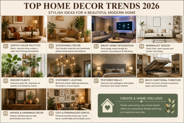 Top home decor trends 2026