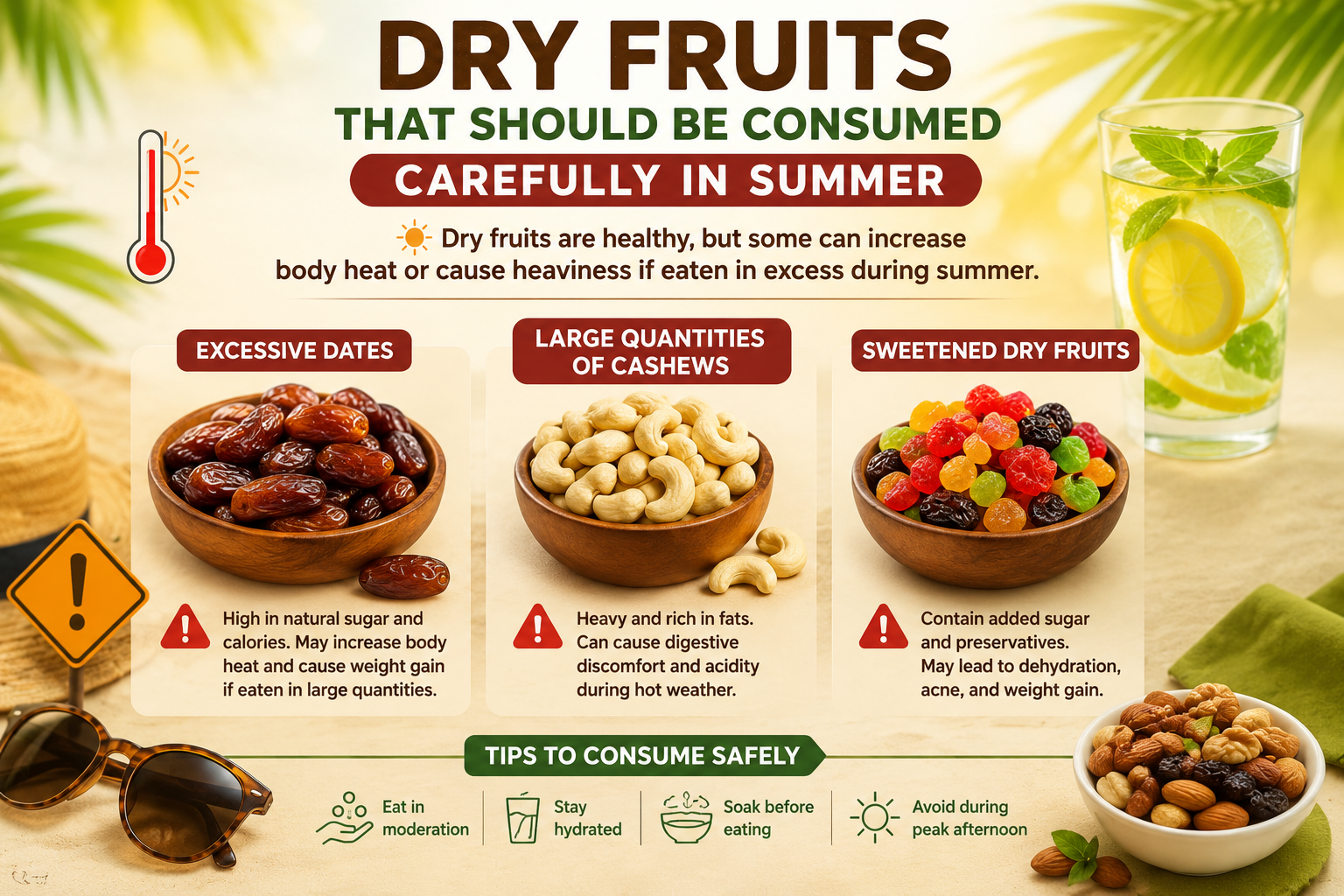 Dry Fruits That Should Be Consumed Carefully in Summer