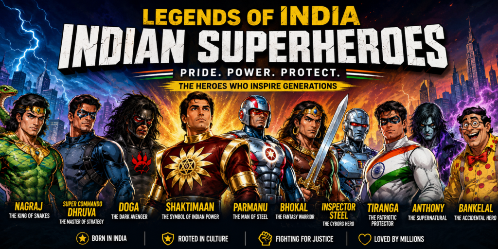 Top 10 Indian Superheroes of the 1990s | Shaktimaan, Nagraj, Dhruva & More