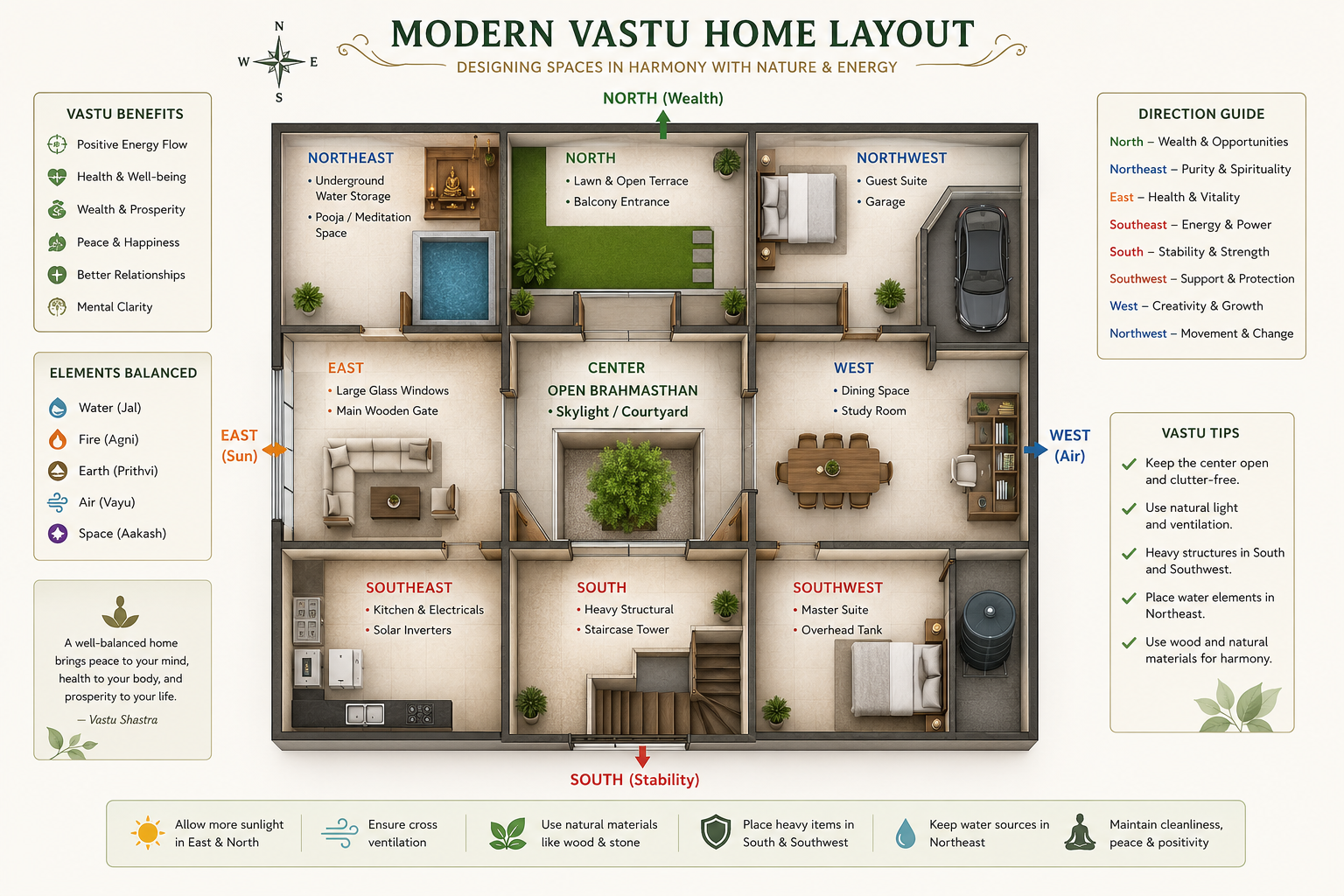 Modern Vastu Home Layout Plan