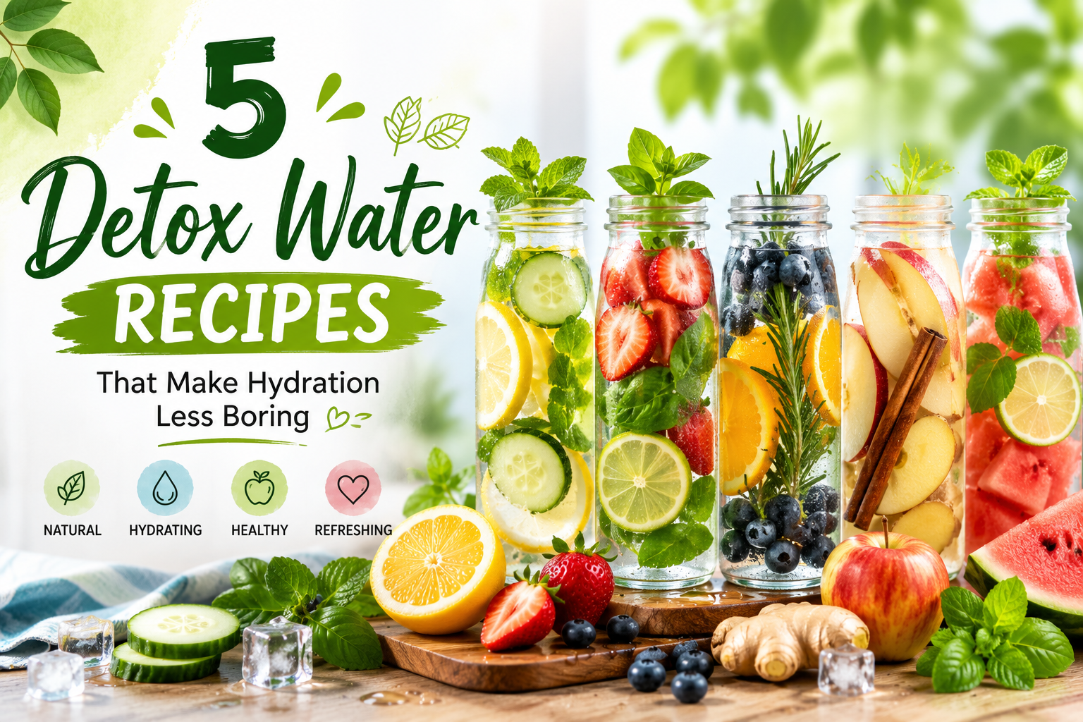 5 Delicious Detox Water Recipes to Make Drinking Water More Enjoyable