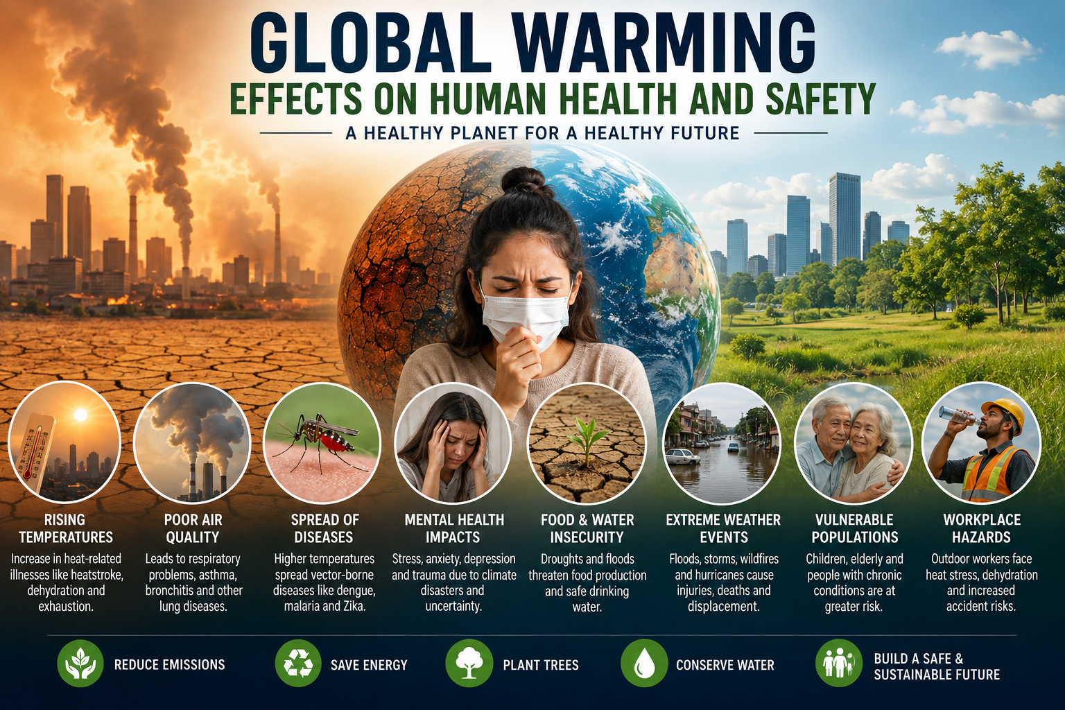 Global Warming Effects on Human Health and Safety