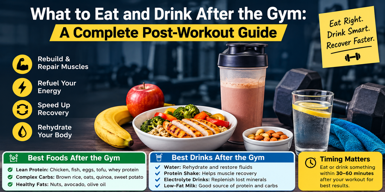 What to Eat and Drink After the Gym: A Complete Post-Workout Guide