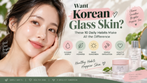 Korean glass skin skincare routine for glowing hydrated skin